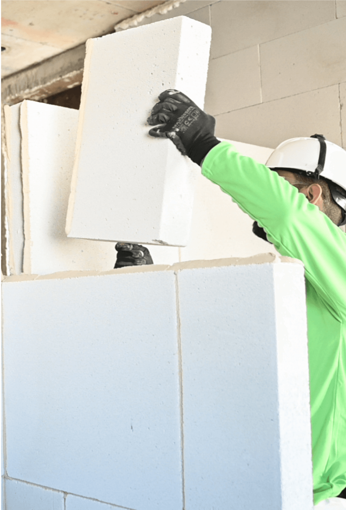 בלוק לבן לבנייה ירוקה White Block for Green Construction